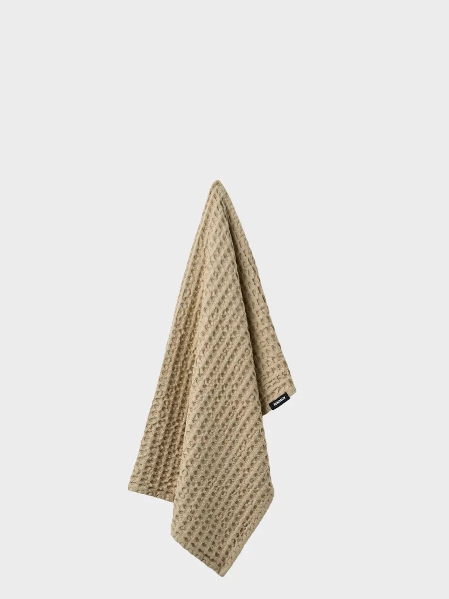HUMDAKIN Vaflet Badehåndklæde Organic Textiles 01 Light Stone